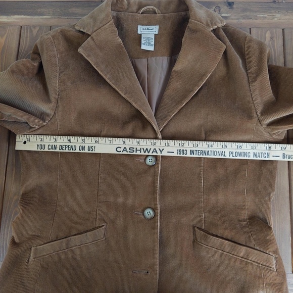 L.L. Bean Women’s Tan Corduroy Blazer Jacket - Picture 10 of 16